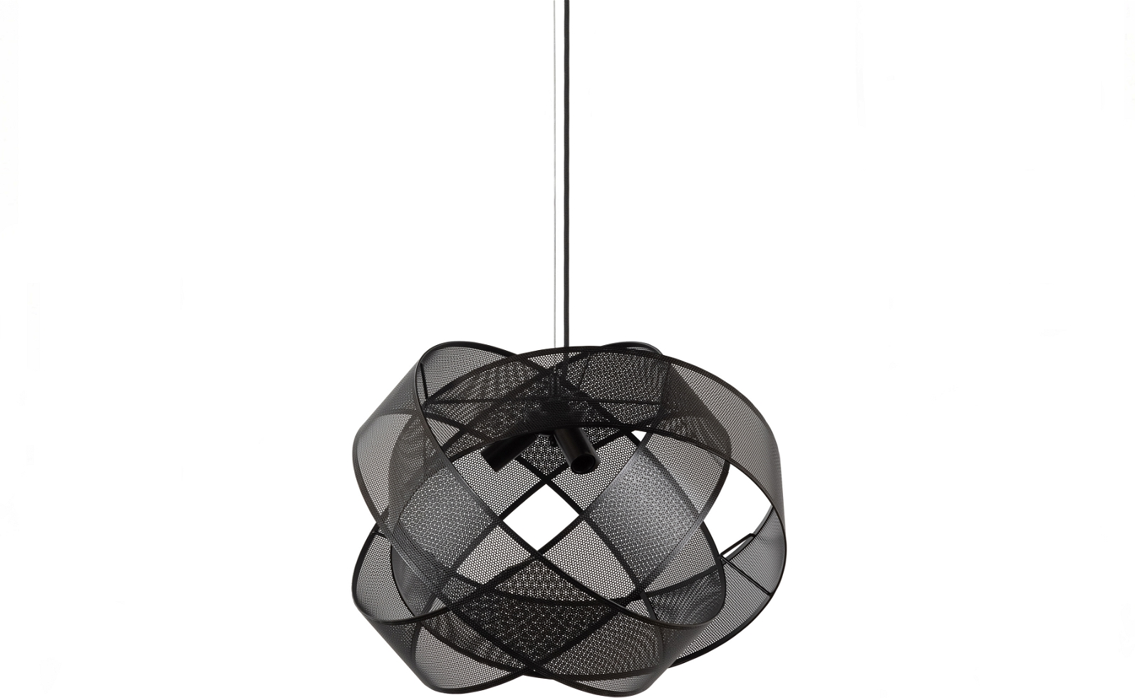 Pendel lampe WOOOD Exclusive Arie  -  Sort metal loftlampe H40 x Ø50 cm moderne gittereffekt Sort