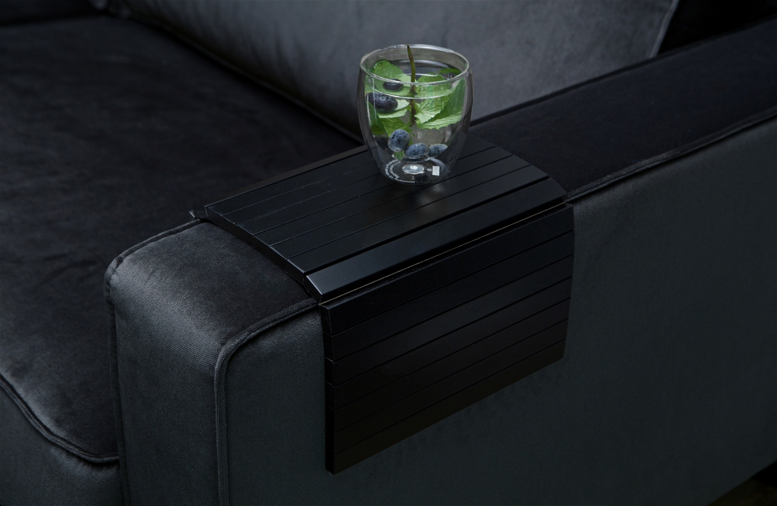 Armlænsbakke WOOOD Armrest  -  sort birketræ Sort