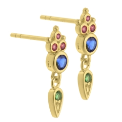 Aqua Dulce øreringe forgyldt - Ilsa