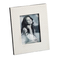 Lys læder look fotoramme - 15x20 cm