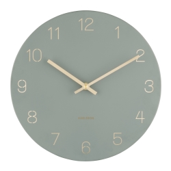 Charm vægur Karlsson med tal - jungle green