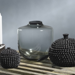 Villa Collection vase - Grå glas